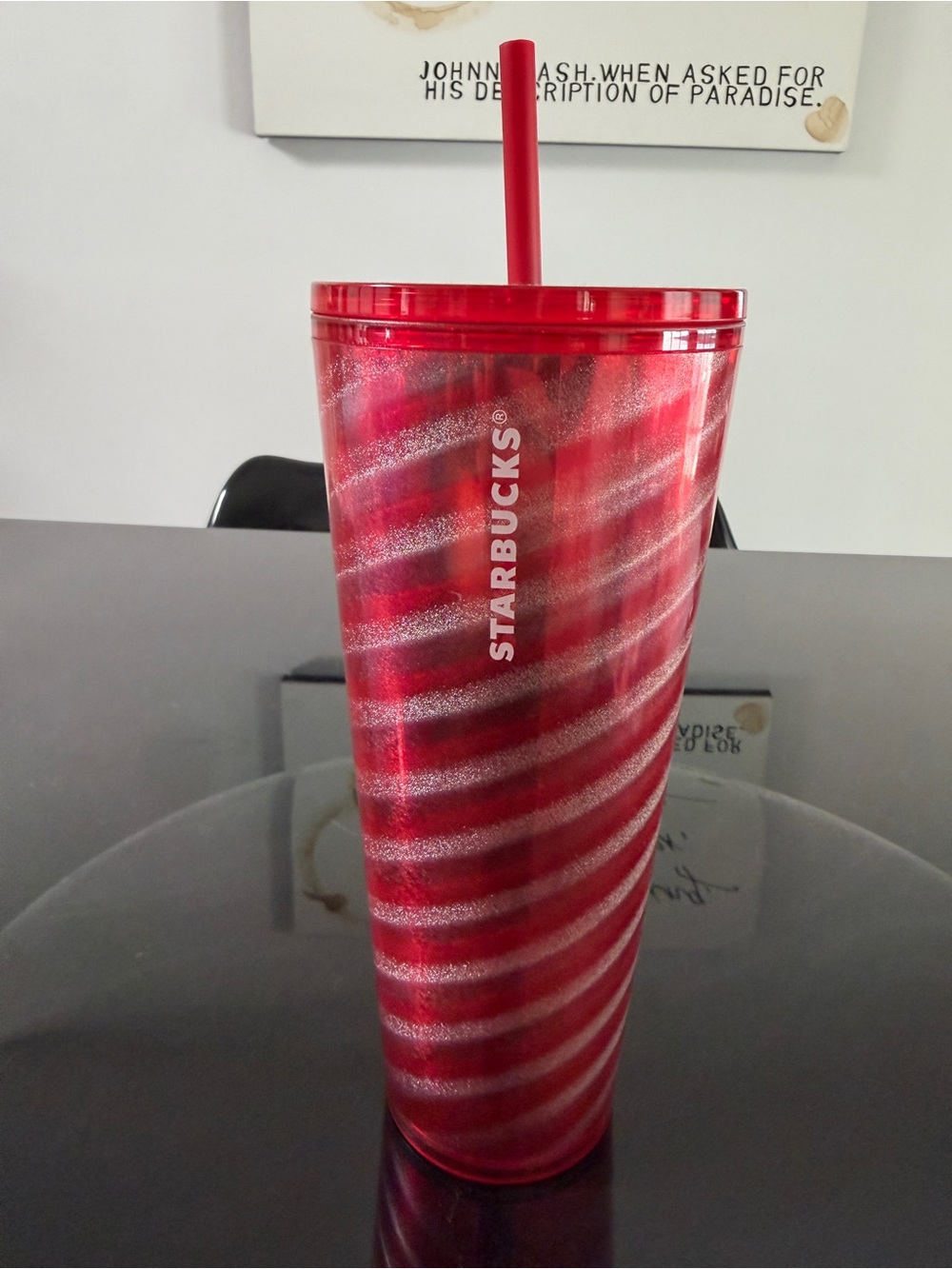 NWT Starbucks Venti Sparkle Spiral Cold Cup